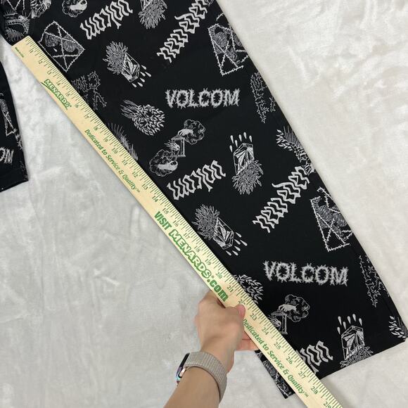 Volcom Pants Mens Small Black Elastic Waist Artist Vaderetro Skater Punk Y2K - Picture 3 of 12